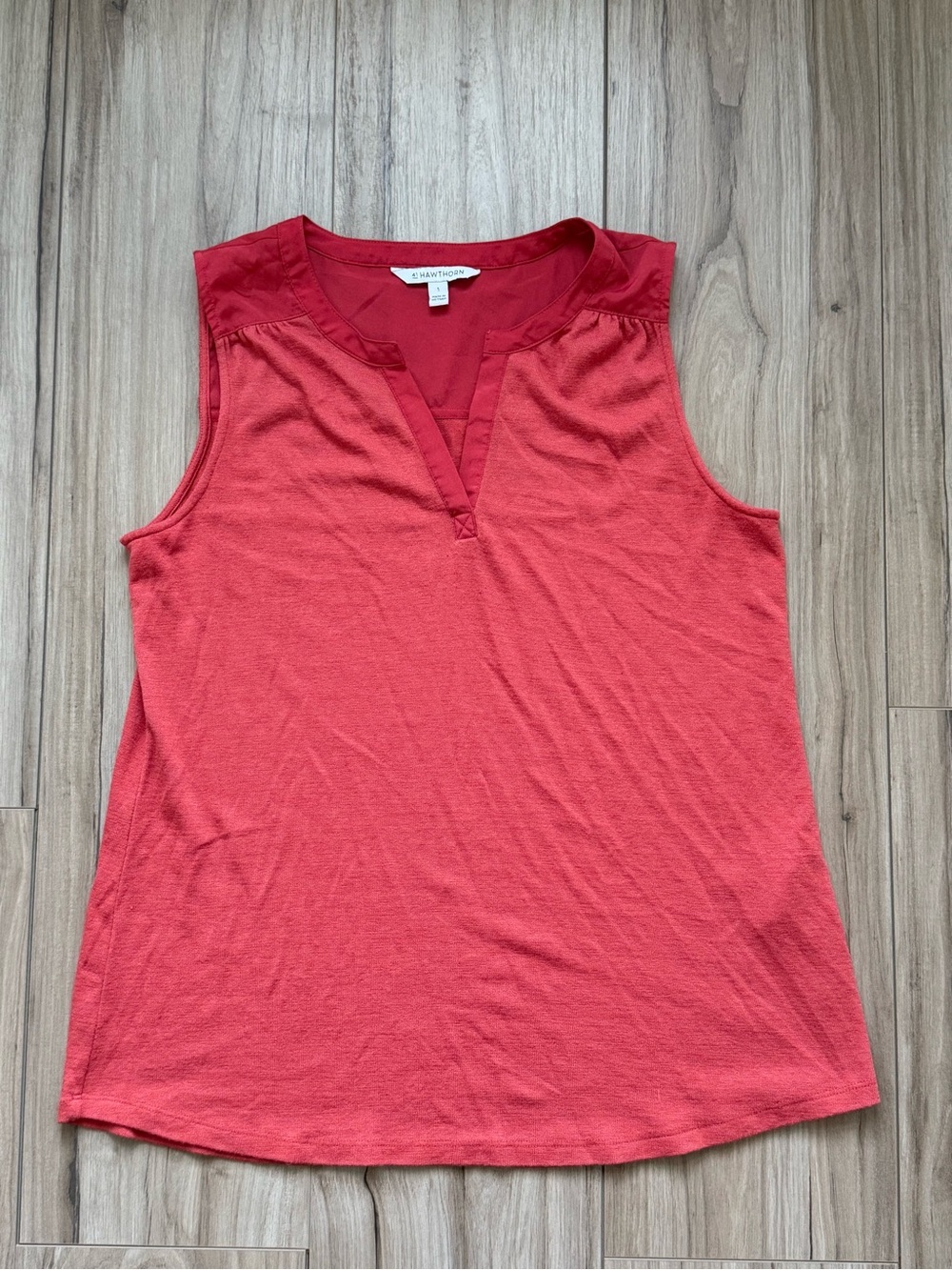 41 Hawthorn Coral Pink Notch-Neck Tank